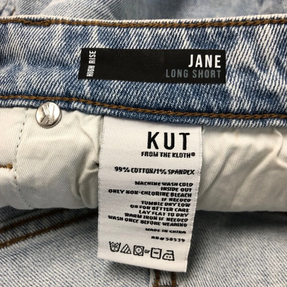 Kut From The Kloth Jane Long Short High‎ Rise Womens 0 Denim Cut Off Distressed